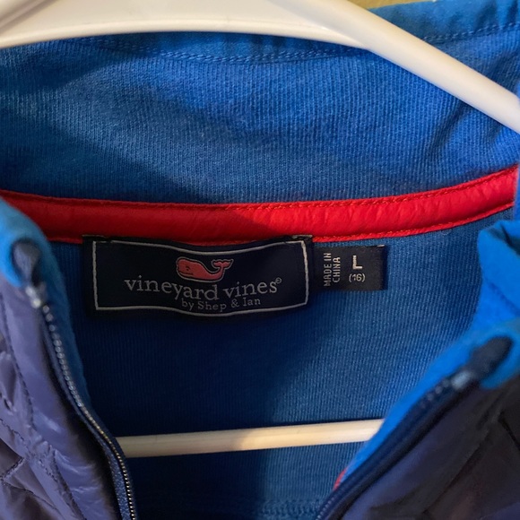 Vineyard Vines youth Large Royal Blue 1/4 zip Shep Shirt - Picture 2 of 3